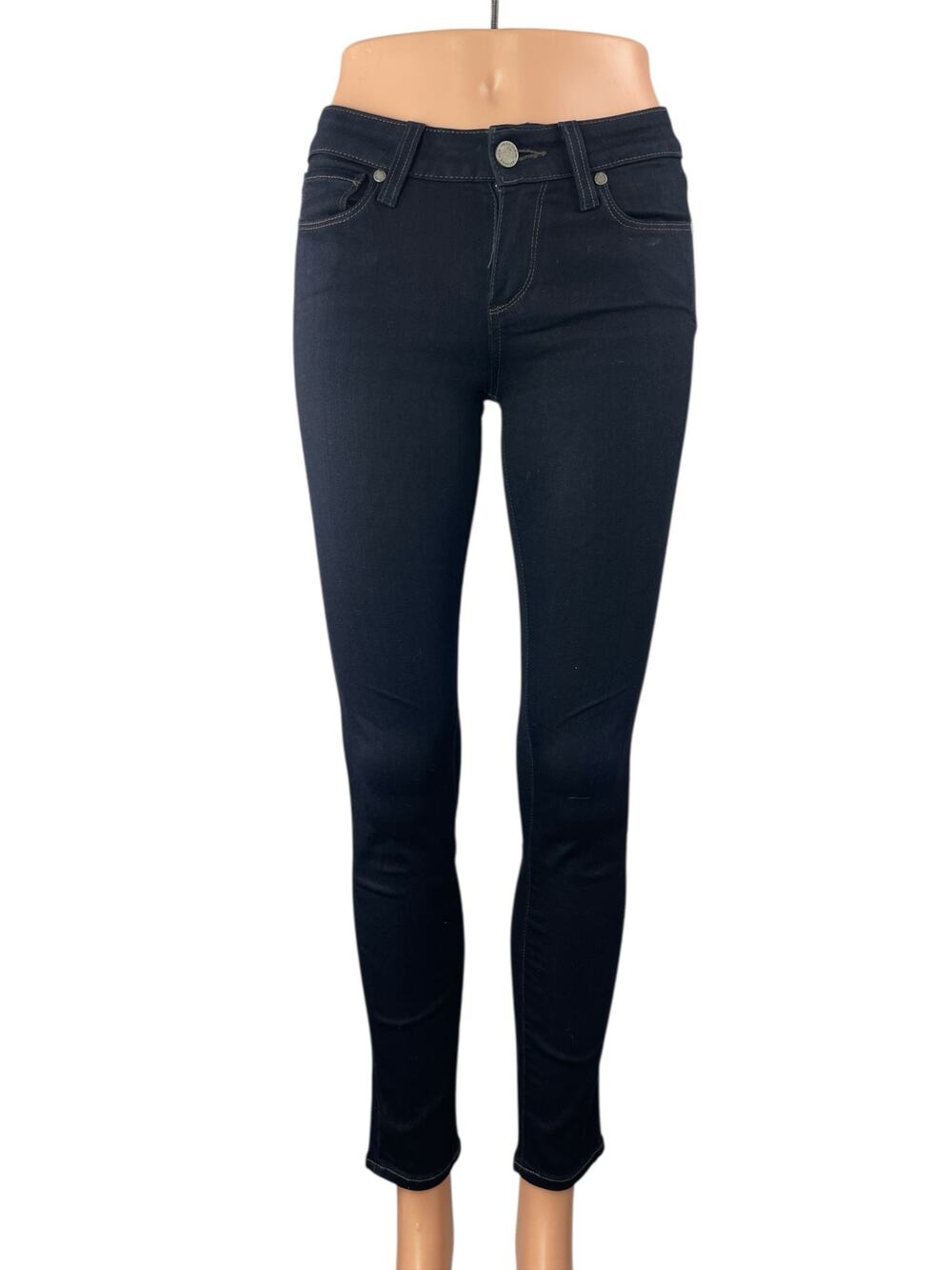 Paige Women's Black Low Rise Super Skinny Jeggings Denim Jeans Pants Size 25